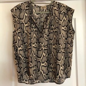 SHOW ME YOUR MUMU Snake Print Work blouse